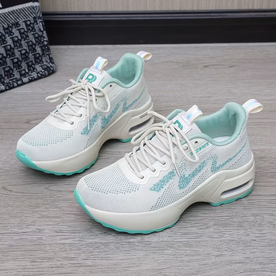 La moda de la mujer Versátil Casual Transpirable Anti-Slip Wear-Resistant zapatillas elevadas