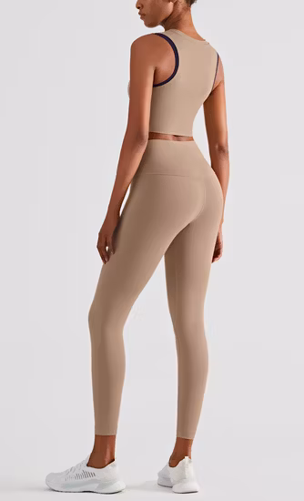 Cómodo chaleco de yoga Nmatching Conjunto de ejercicios de reunión transfronteriza